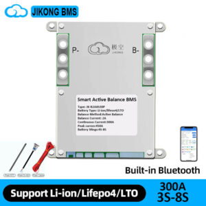 JKBMS B2A8S30P 3S-8S Active Balance BMS Balance Current 2A Continuous Current 300A Lifepo4 li-ion LTO Battery